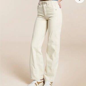 We The Free Cream Straight Leg Jeans